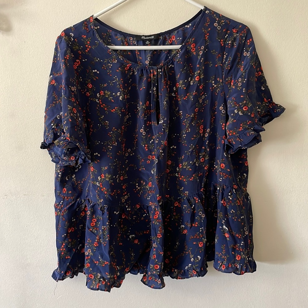 MADEWELL Cute Floral Summer Blouse